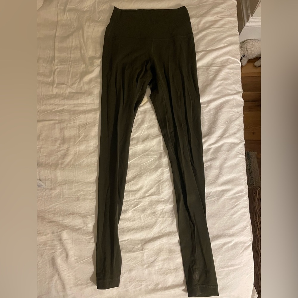 Green lululemon align leggings. Worn but still in excellent condition.
